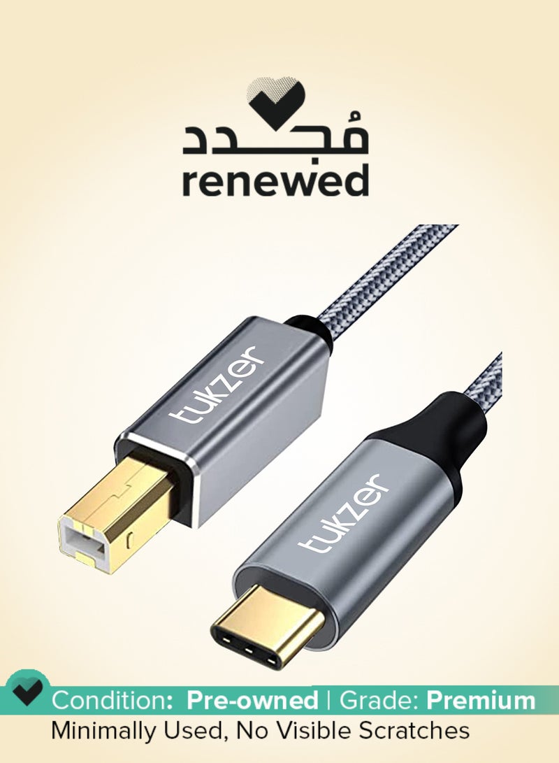 tuKZer Renewed - Tukzer High Speed USB Type C to USB B 2.0 Printer Cable Cord - 2M/6.6Ft - Image 1